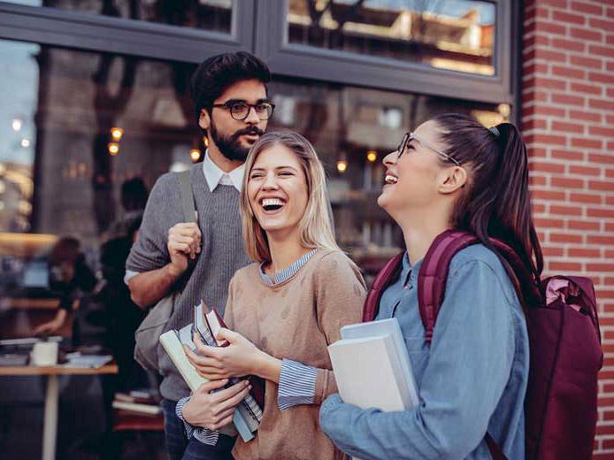 Students laughing