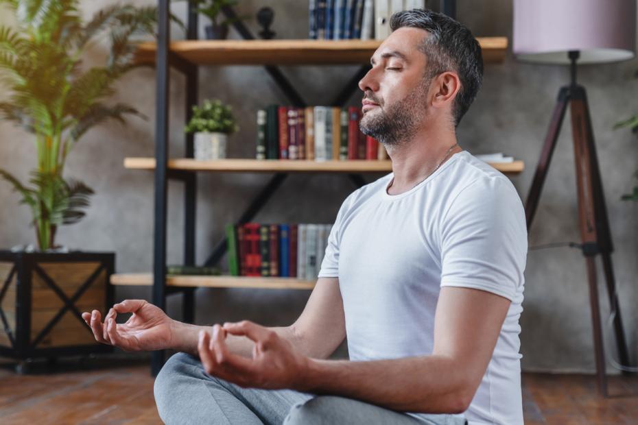 Man doing yoga