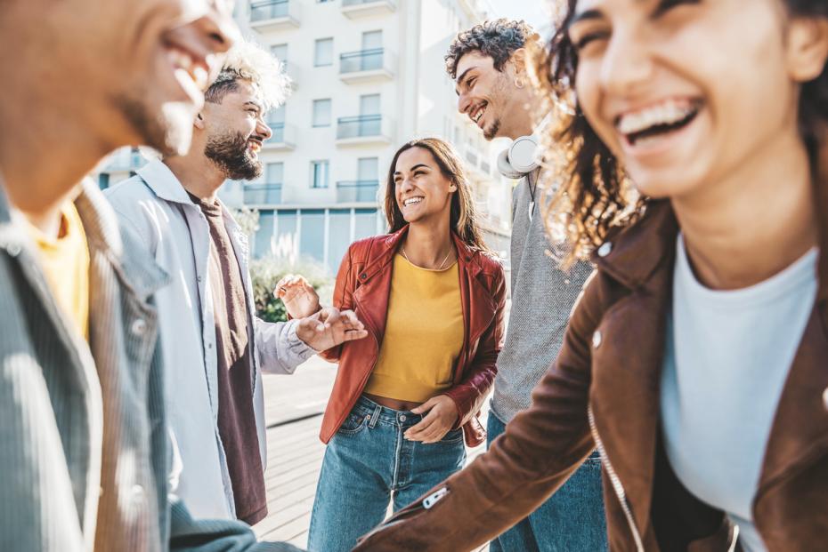 Group of smiling students