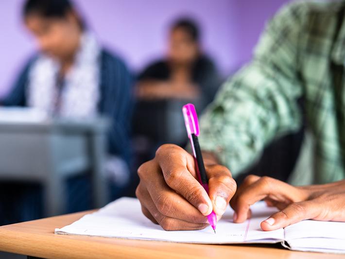 Students doing handwritten exam