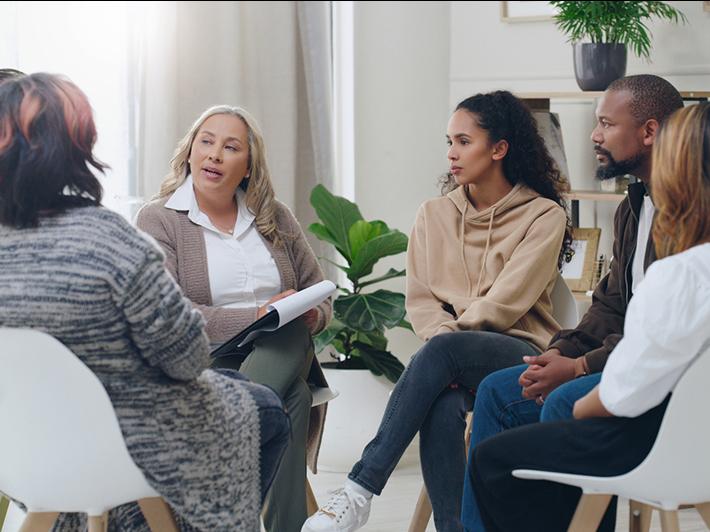 Group in discussion