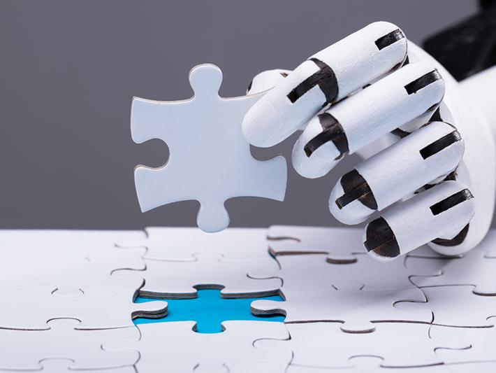 Robot doing jigsaw