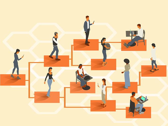 Illustration showing org chart