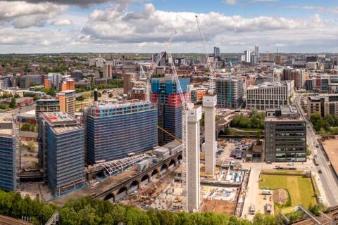 A construction site in Leeds