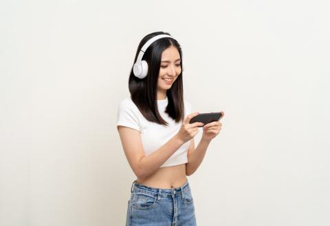 Student playing a virtual rally 