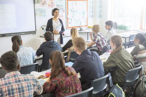 Students in a classroom