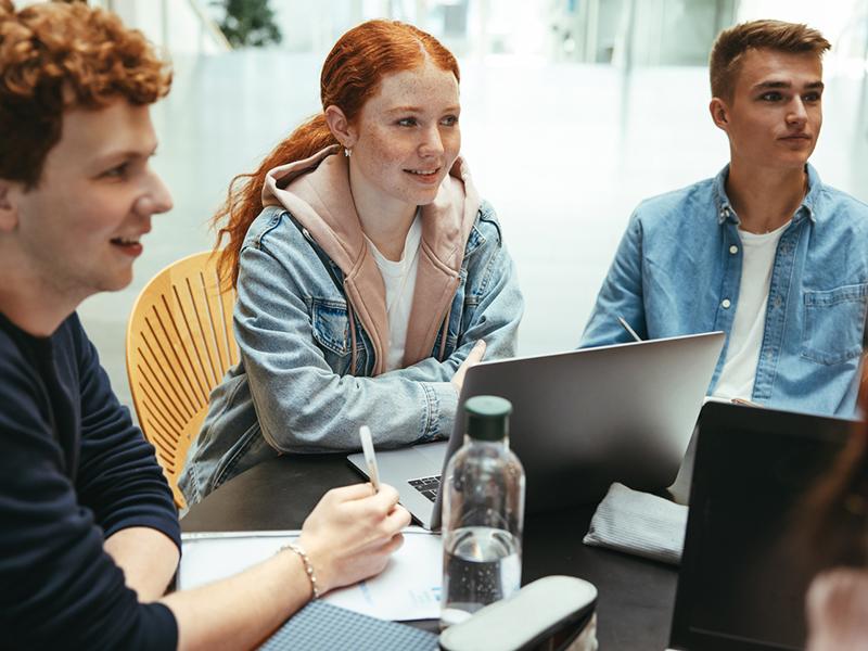 Group of students in discussion