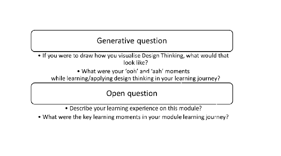 Generative vs open questions