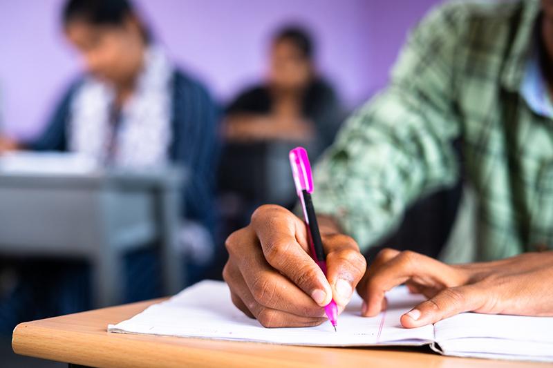 Students doing handwritten exam