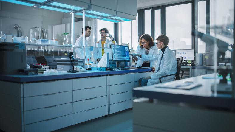Students at work in a lab
