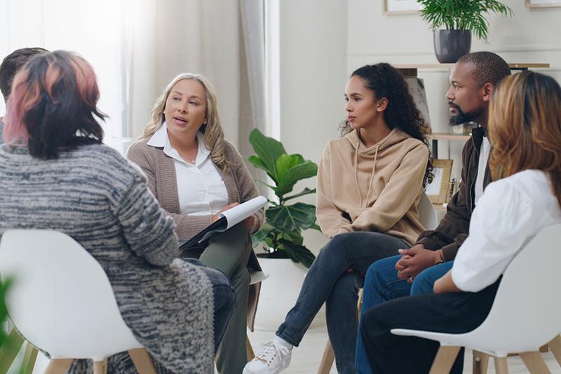 Group in discussion
