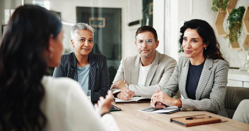 Business people engaged in a meeting