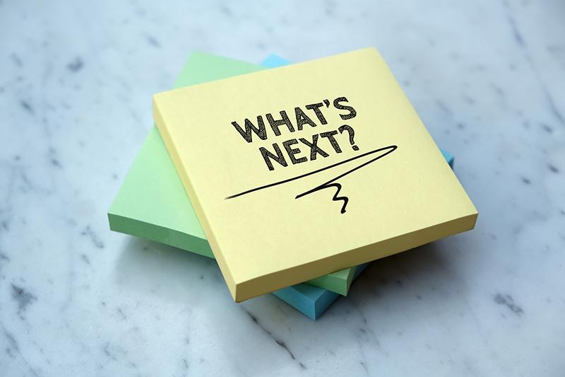 Post it saying what's next
