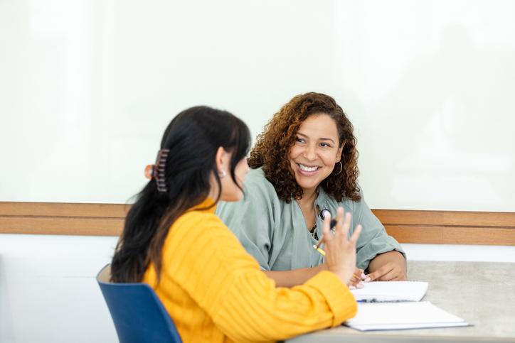 A student and careers advisor discuss options