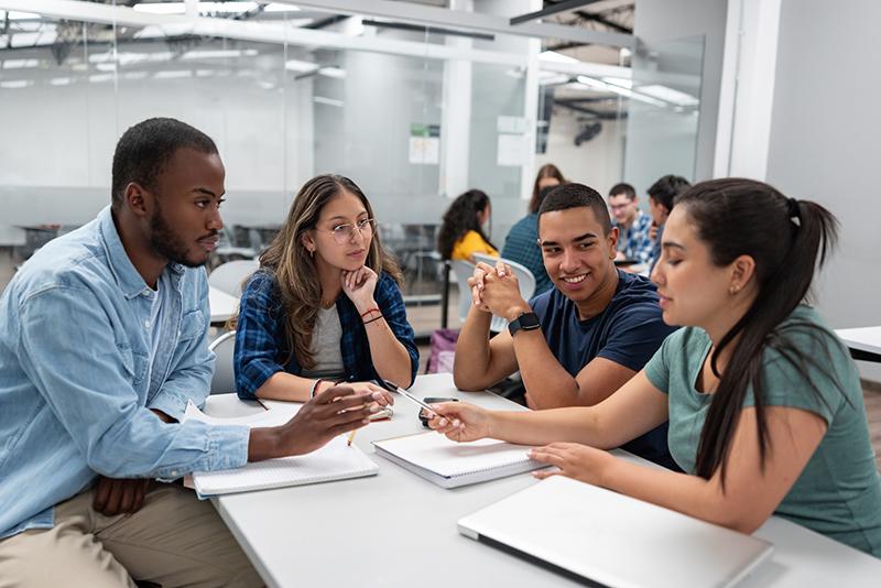 Students in class discussion