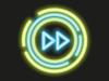 Skip song button in neon