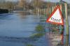 A flooded road