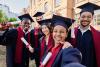 Multiracial group of university graduands