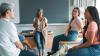 Students happily debate in class