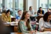 Univerity students at their desks